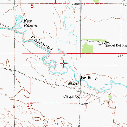 Topographic Map of Bloody Creek, NE