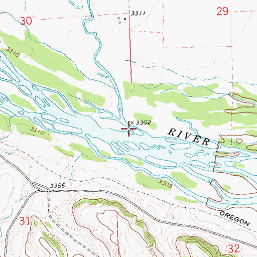 Topographic Map of Blue Creek, NE