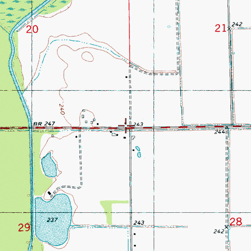 Topographic Map of L'Anguille School (historical), AR