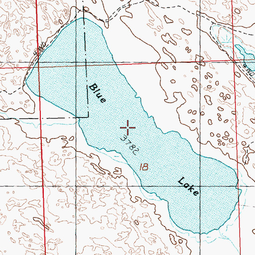 Topographic Map of Blue Lake, NE