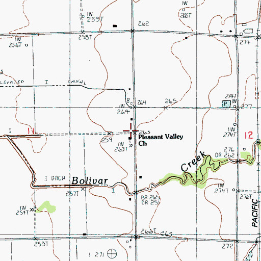 Topographic Map of Locust Grove School (historical), AR