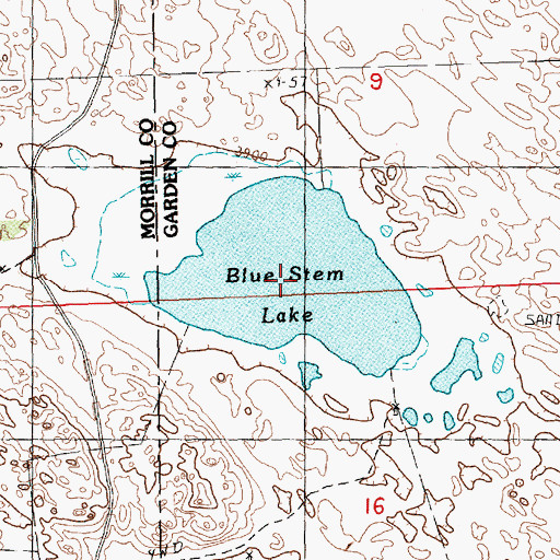 Topographic Map of Blue Stem Lake, NE