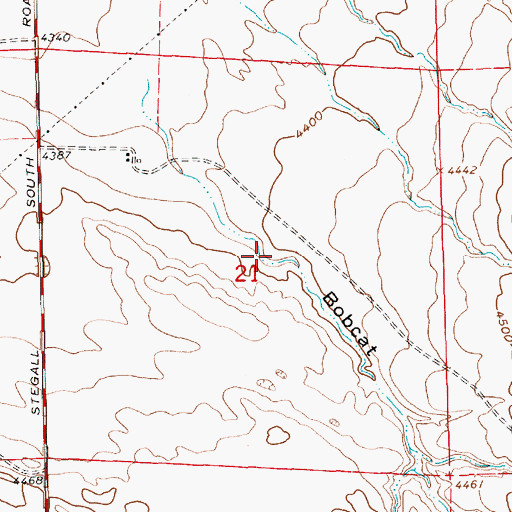 Topographic Map of Bobcat Canyon, NE