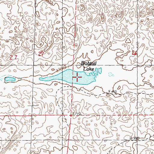 Topographic Map of Bobtail Lake, NE