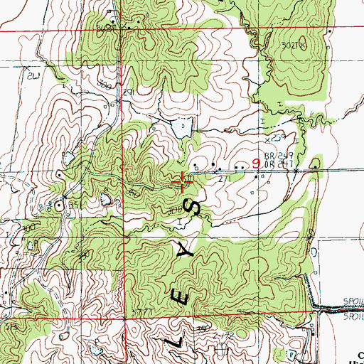 Topographic Map of Morning Sun School (historical), AR