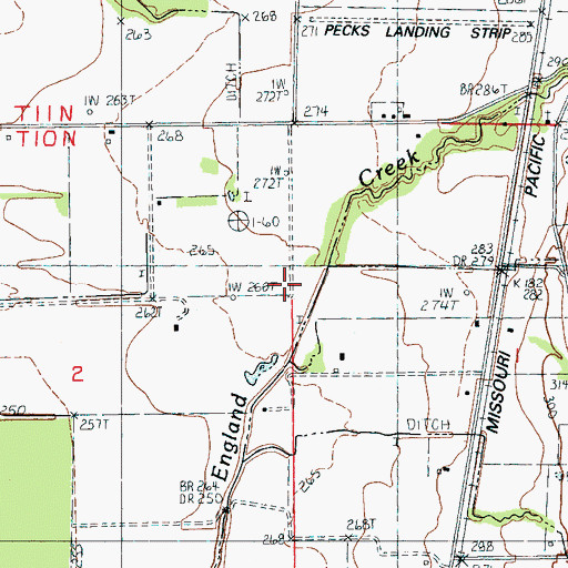 Topographic Map of New Hope Church (historical), AR