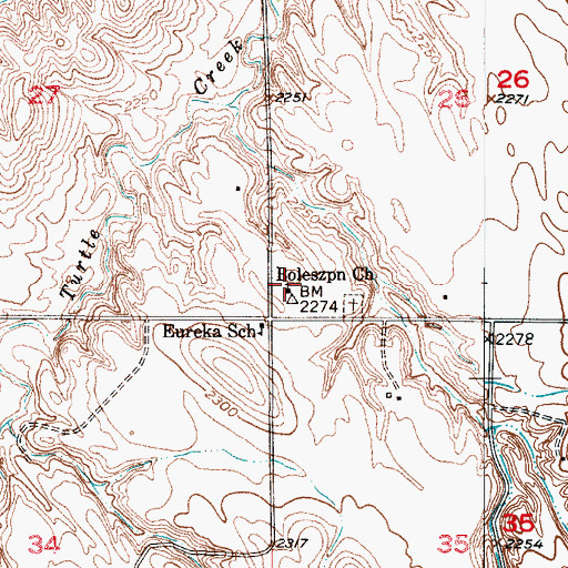 Topographic Map of Boleszpn Church, NE