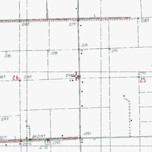 Topographic Map of Oak Grove School (historical), AR