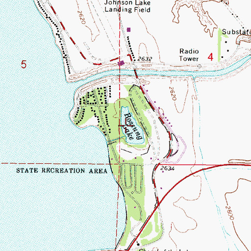 Topographic Map of Bossung Lake, NE