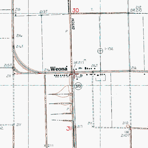 Topographic Map of Perkins School (historical), AR