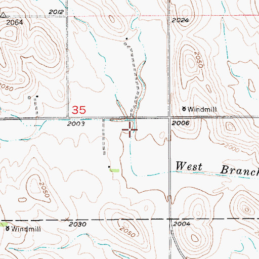 Topographic Map of Boston Valley, NE