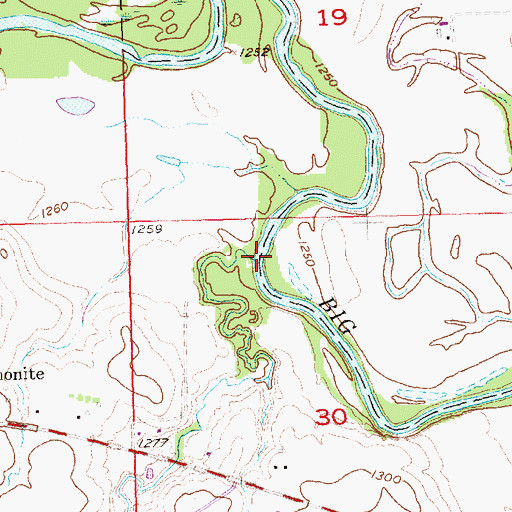 Topographic Map of Bottle Creek, NE