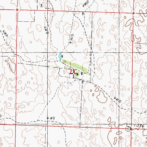 Topographic Map of Botts Ranch, NE