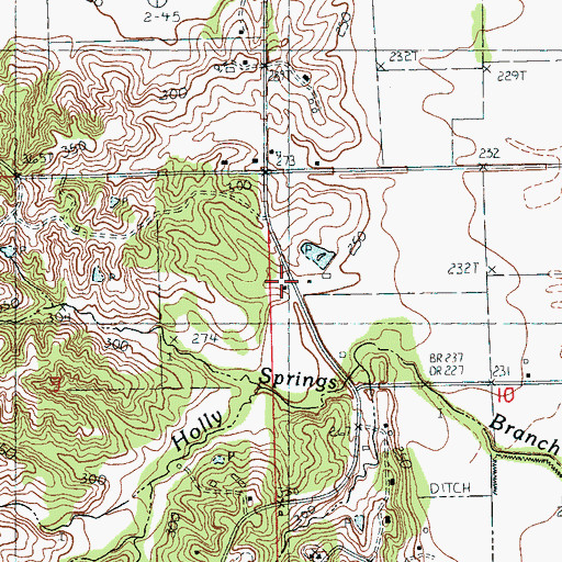 Topographic Map of Pleasant Hill Church (historical), AR