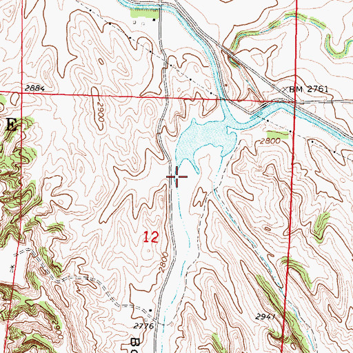 Topographic Map of Box Elder Canyon, NE