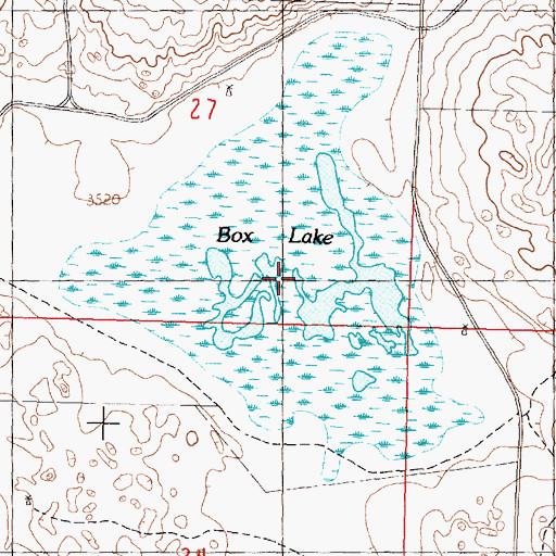 Topographic Map of Box Lake, NE