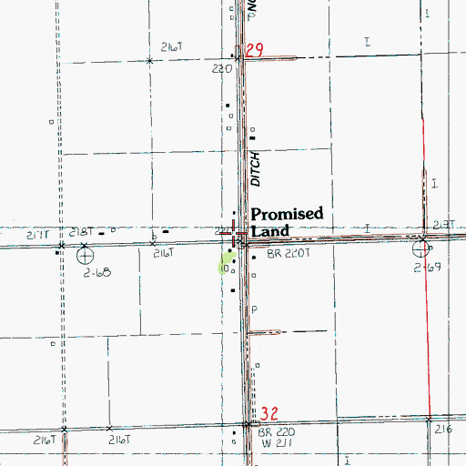 Topographic Map of Promised Land School (historical), AR