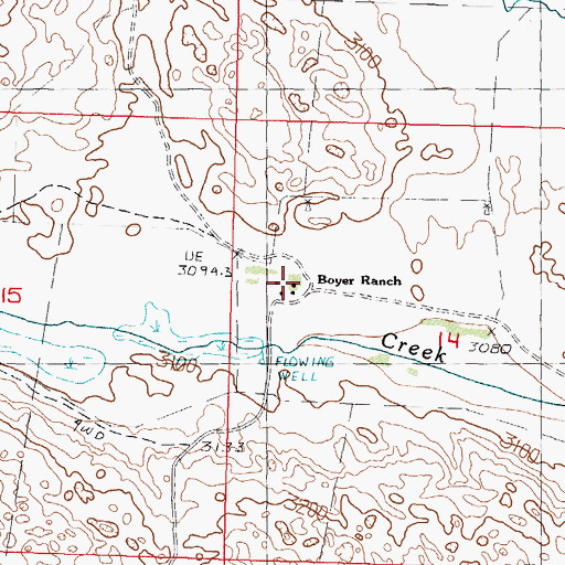 Topographic Map of Boyer Ranch, NE