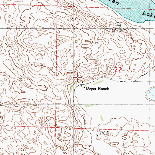 Topographic Map of Boyer Ranch, NE