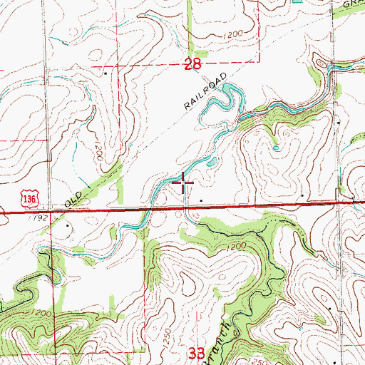 Topographic Map of Brewers Branch, NE