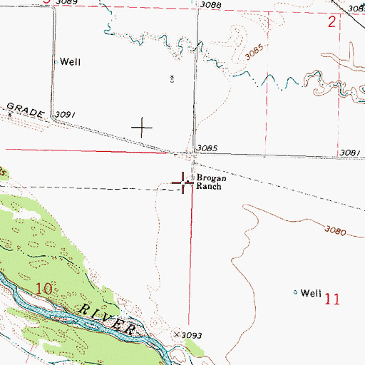 Topographic Map of Brogan Ranch, NE