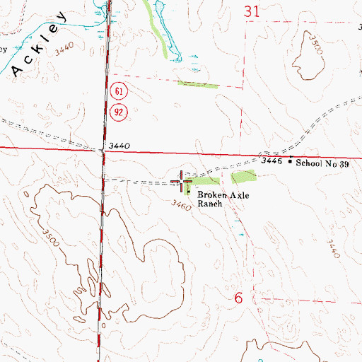 Topographic Map of Broken Axle Ranch, NE