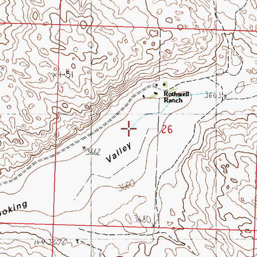 Topographic Map of Brooking Valley, NE