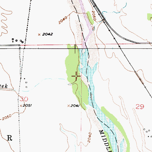 Topographic Map of Brown Creek, NE
