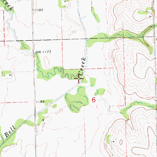Topographic Map of Brown Creek, NE