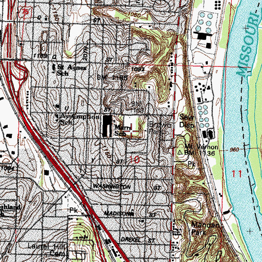Topographic Map of Brown Park, NE