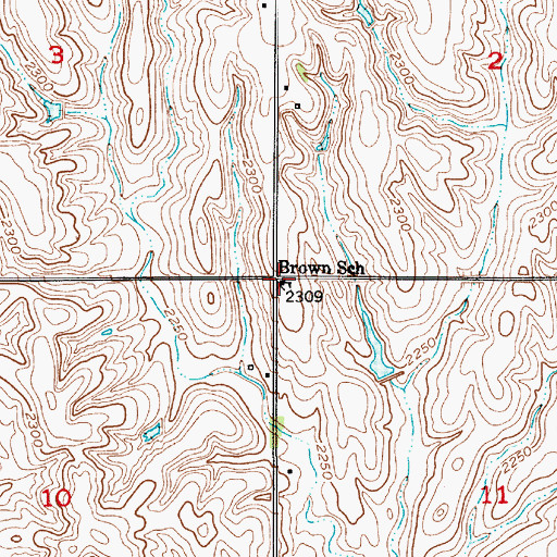 Topographic Map of Brown School (historical), NE