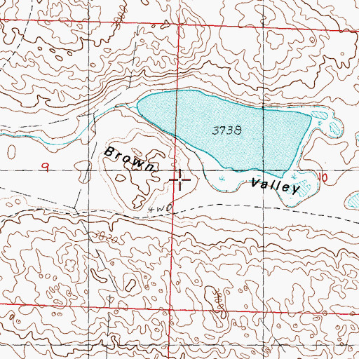 Topographic Map of Brown Valley, NE