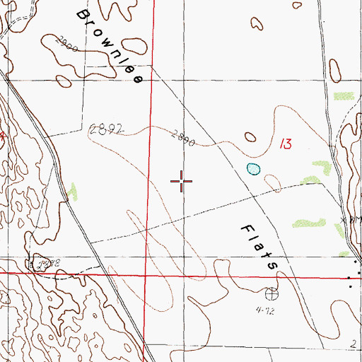 Topographic Map of Brownlee Flats, NE