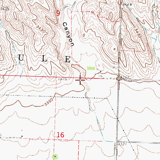 Topographic Map of Brule Canyon, NE