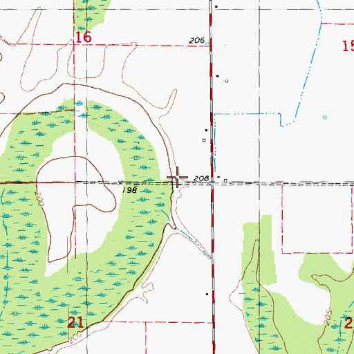 Topographic Map of Bell Grove School (historical), AR