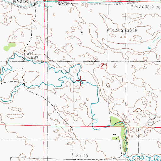 Topographic Map of Brush Creek, NE