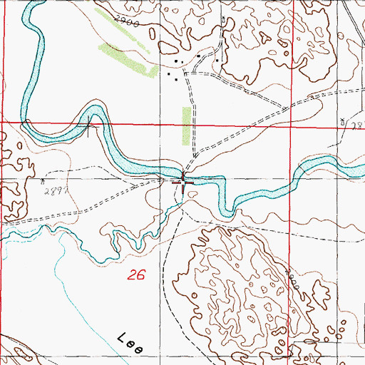 Topographic Map of Brush Creek, NE