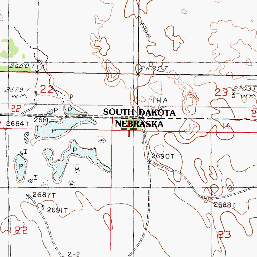 Topographic Map of Bryant Ranch, NE