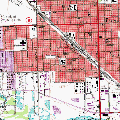 Topographic Map of Community Christian School, NE