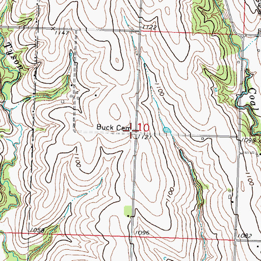 Topographic Map of Buck Cemetery, NE