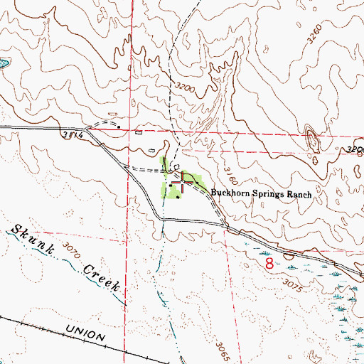 Topographic Map of Buckhorn Springs Ranch, NE