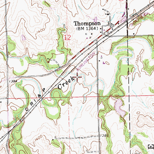 Topographic Map of Buckley Creek, NE