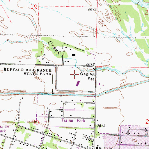 Topographic Map of Buffalo Bill Ranch State Park, NE