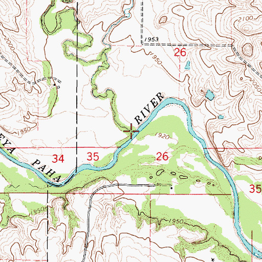 Topographic Map of Buffalo Creek, NE