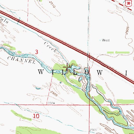 Topographic Map of Buffalo Creek, NE