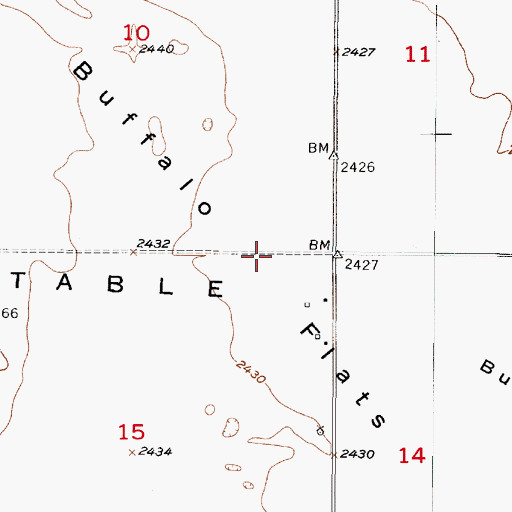 Topographic Map of Buffalo Flats, NE