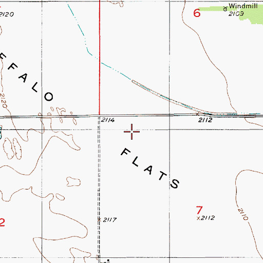 Topographic Map of Buffalo Flats, NE