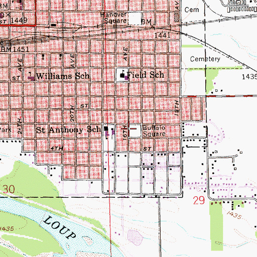 Topographic Map of Buffalo Square, NE