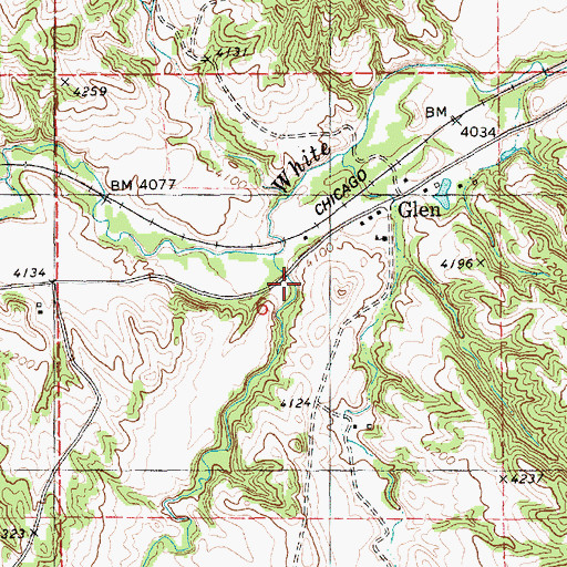 Topographic Map of Bull Creek, NE