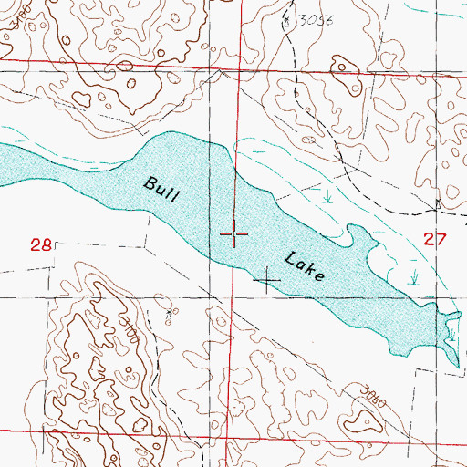 Topographic Map of Bull Lake, NE
